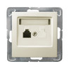 Gniazdo telefoniczne pojedyncze RJ12 ecru GPT-1Y/m/27 Impresja Ospel