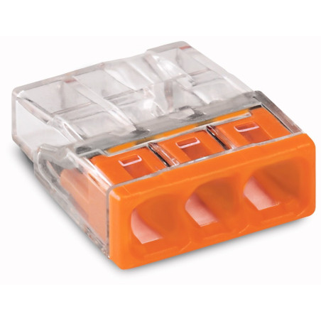 Złączka instalacyjna 3x Compact pomarańczowa 2273-203 Wago