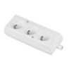 Gniazdo przenośne 3-krotne z uziemieniem W-99322 GN-370 białe Plastrol