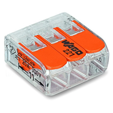 Złączka instalacyjna 3x uniwersalna Compact 221-413 Wago