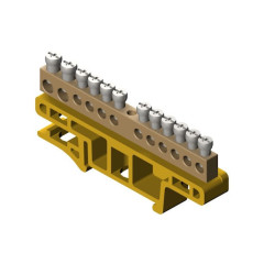 Listwa zaciskowa 12-torowa na szynę TH35 żółta 0921-01 Elektro-Plast