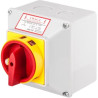 Łącznik krzywkowy 0-1 4P 25A zamykany żółto-czerwony w obudowie Next