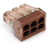 Złączka instalacyjna 6x4mm brązowa 773-606 Wago