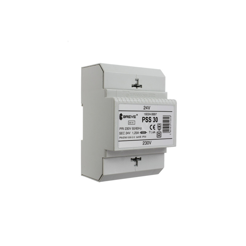 Transformator 1-fazowy na szynę PSS 30VA 230/24V 162024-9997 Breve Transformator 1-fazowy na szynę PSS 30VA 230/24V 162024-9997 Breve