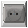 Gniazdo pojedyncze hermetyczne IP44 białe GPH-1AZ/00/d Akcent Ospel