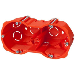 Puszka podtynkowa 60 podwójna do karton-gipsu głęboka 0286-00 pomarańczowa Elektro-Plast