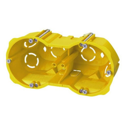 Puszka podtynkowa 60 podwójna do karton-gipsu głęboka 0286-00N żółta Elektro-Plast