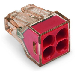 Złączka instalacyjna 4x4mm czerwona 773-604 Wago
