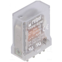 Przekaźnik przemysłowy 2 styki 5A 24V AC R2M-2012-23-5024 620485 Relpol