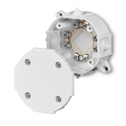 Puszka natynkowa hermetyczna IP41 okrągła 80x34 z wkładem 4x2,5 biała 0212-00 Elektro-Plast