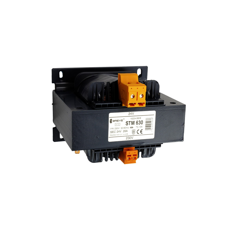 Transformator 1-fazowy STM 630VA 230/24V 16224-9908 BREVE Transformator 1-fazowy STM 630VA 230/24V 16224-9908 BREVE