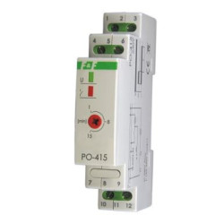 Przekaźnik czasowy na szynę 1P 10A 230V 1 - 15min opóźnione odpadanie PO-415 F&F