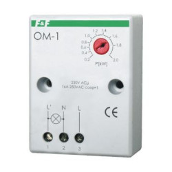 Ogranicznik poboru mocy natynkowy 16A 230V 200-2000W 30 sek OM-1 F&F