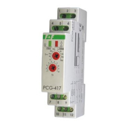 Sterownik czasowy na szynę 2x1P 8A 230V, 24V 1 - 1000s gwiazda-trójkąt PCG-417 DUO F&F