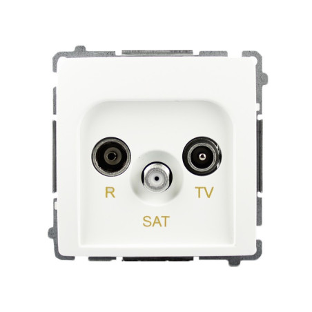 Gniazdo antenowe RTV+SAT końcowe białe BMZAR-SAT1.3/1.01/11 Kontakt-Simon Basic