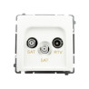 Gniazdo antenowe RTV+SAT+SAT białe BMZAR+SAT3.1-P2.01/11 Kontakt-Simon Basic