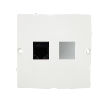 Gniazdo komputerowe RJ45 pojedyncze (moduł) białe BMF51.02/11 Kontakt-Simon Basic