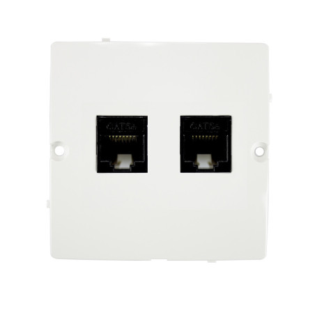 Gniazdo komputerowe RJ45 podwójne białe BMF52.02/11 Simon Basic Kontakt-Simon