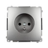 Gniazdo pojedyncze z uziemieniem inox BMGZ1.01/21 Kontakt-Simon Basic