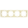 Ramka poczwórna beżowa BMRC4/12 Kontakt-Simon Basic Neos