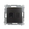 Gniazdo komputerowe RJ45 pojedyncze antracytowe D61.01/48 Kontakt Simon54 RABATY