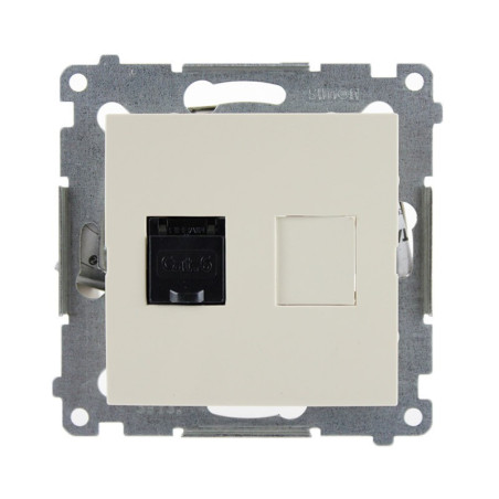 Gniazdo komputerowe RJ45 pojedyncze kremowe D61.01/41 Kontakt Simon54 RABATY