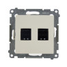 Gniazdo komputerowe RJ45 podwójne kremowe D62.01/41 Kontakt Simon54 RABATY