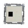 Gniazdo telefoniczne RJ12 pojedyncze kremowe DT1.01/41 Kontakt Simon54