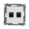 Gniazdo komputerowo-telefoniczne RJ45+RJ12 białe D5T.01/11 Kontakt Simon54