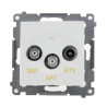 Gniazdo antenowe RTV+SAT+SAT  białe DASK2.01/11 Kontakt Simon54
