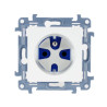 Gniazdo pojedyncze z uziemieniem data z kluczem białe CGD1.01/11 Kontakt Simon10