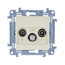 Gniazdo antenowe RTV+SAT końcowe kremowe CASK.01/41 Kontakt Simon10