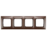 Ramka poczwórna brązowa DR4/46 Kontakt Simon54
