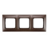 Ramka potrójna brązowa DR3/46 Kontakt Simon54 RABATY