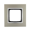 Ramka pojedyncza metalowa satynowy blask DRN1/79 Kontakt Simon54 Nature