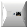 Gniazdo komputerowe RJ45 pojedyncze białe GPK-1A/00 Akcent Ospel