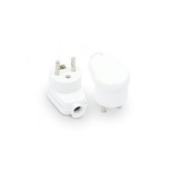Wtyczka 16A z uziemieniem okrągła kątowa WT-16 biała W-10104 Plast-Rol