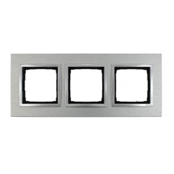 Ramka potrójna metalowa inox klasyczny DRN3/77 Kontakt Simon54 Nature