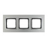 Ramka potrójna metalowa inox klasyczny DRN3/77 Kontakt Simon54 Nature
