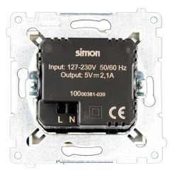 Ładowarka 2xUSB DC2USB.01/46 brąz Kontakt Simon54