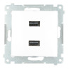 Ładowarka 2xUSB DC2USB.01/11 biała Kontakt Simon54 