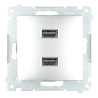 Ładowarka 2xUSB DC2USB.01/43 srebro Kontakt Simon54