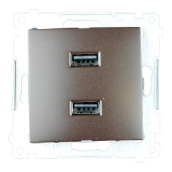 Ładowarka 2xUSB DC2USB.01/46 brąz Kontakt Simon54