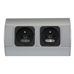 Gniazdo meblowe bez wyłącznika 2x230V OR-AE-1303/G ORNO