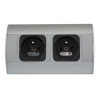 Gniazdo meblowe bez wyłącznika 2x230V OR-AE-1303/G ORNO