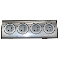 Gniazdo meblowe 4x2P+Z INOX OR-AE-1340 ORNO