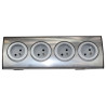 Gniazdo meblowe 4x2P+Z INOX OR-AE-1340 ORNO