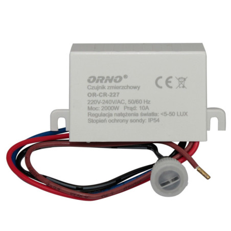 Czujnik zmierzchowy z sondą IP54 OR-CR-227 ORNO 