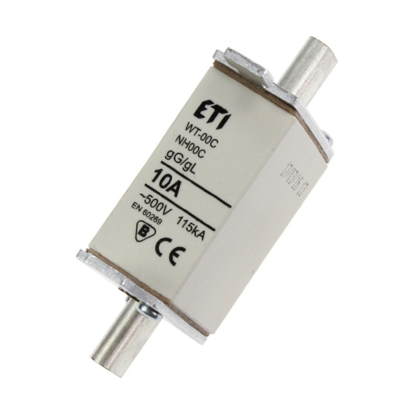 Bezpiecznik mocy WT-00 C 10A gL/gG 004111429 Eti Bezpiecznik mocy WT-00 C 10A gL/gG 004111429 Eti