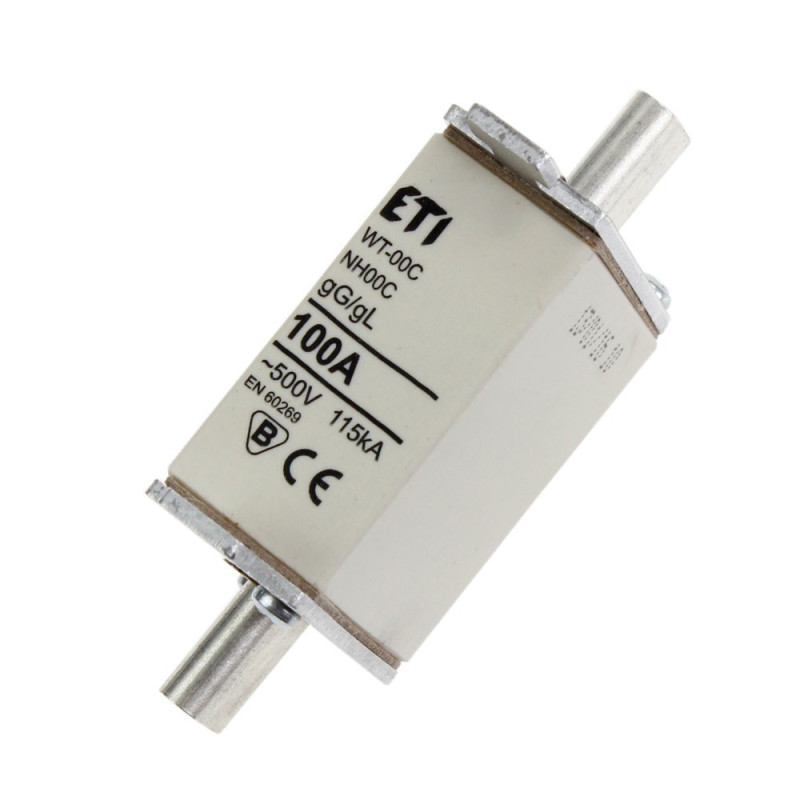 Bezpiecznik mocy WT-00 C 100A gL/gG 004111438 Eti Bezpiecznik mocy WT-00 C 100A gL/gG 004111438 Eti